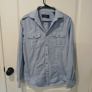 J Campbell Shirt Mens denim Long Sleeve Button Up size Small